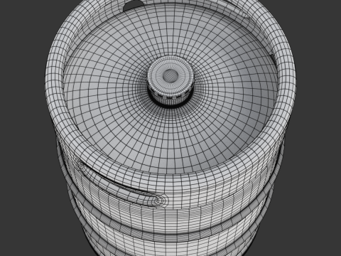 Beer Kegs on the Pallet 3D Model