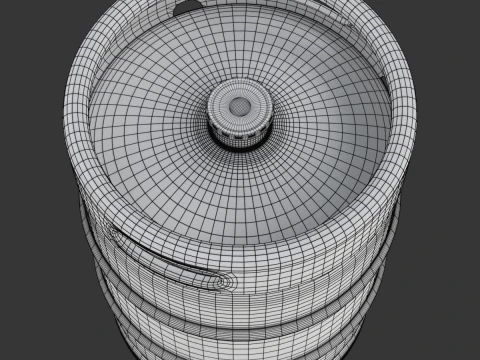 Beer Kegs on the Pallet 3D Model