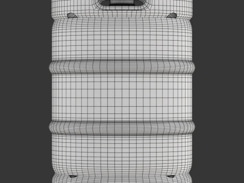 Beer Kegs on the Pallet 3D Model