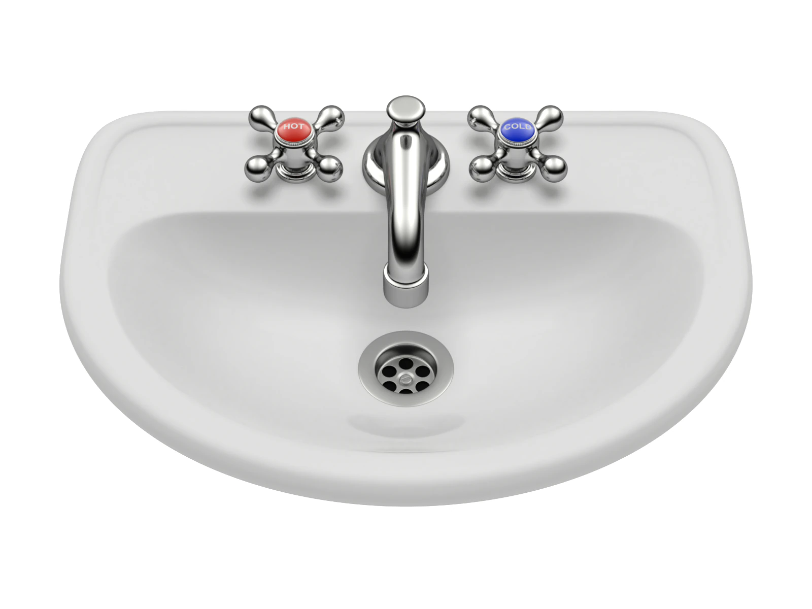 Retro Washing Sink 3D Model .c4d .max .obj .3ds .fbx .stl .blend
