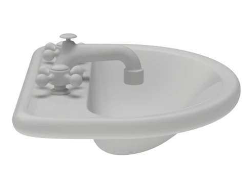 Retro Washing Sink 3D Model