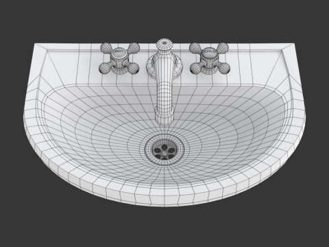 Retro Washing Sink 3Dモデル