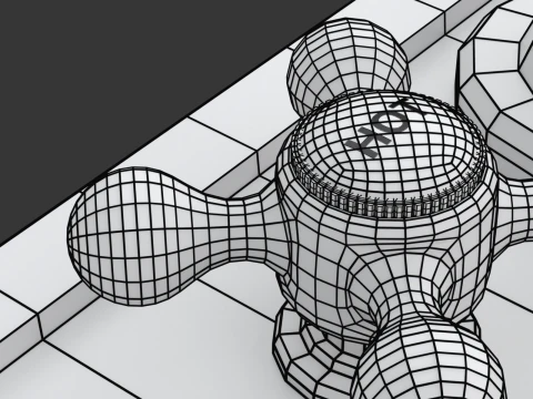 Retro Washing Sink 3D Model