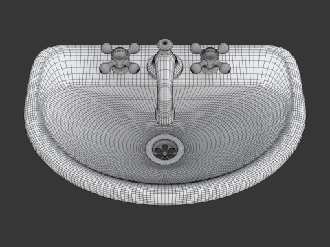 Retro Washing Sink 3Dモデル