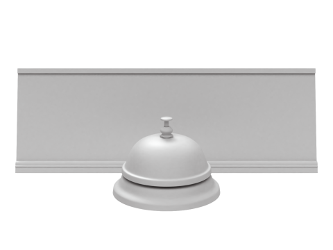 Reception Bell with Sign 3D मॉडल