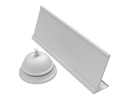 Reception Bell with Sign 3D मॉडल