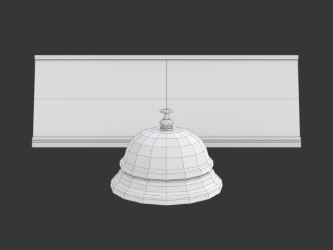 Reception Bell with Sign 3D मॉडल