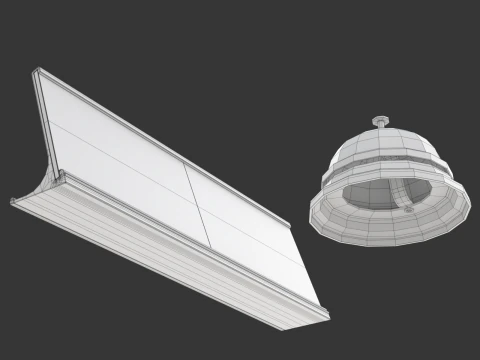 Campainha de recep&ccedil;&atilde;o com placa Modelo 3D