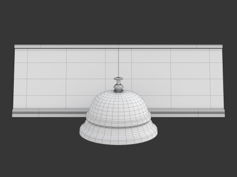 Reception Bell with Sign 3D मॉडल