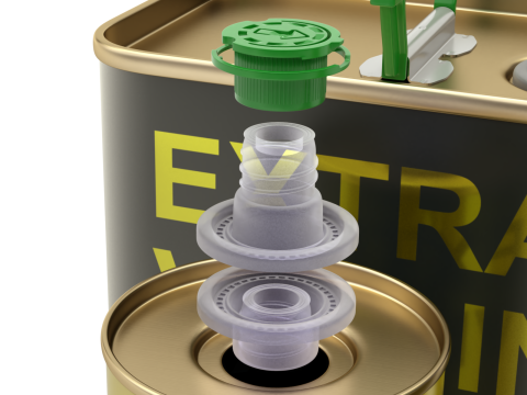 Olive Oil Can Set Model 3D