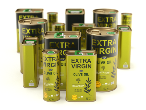 Olive Oil Can Set Model 3D