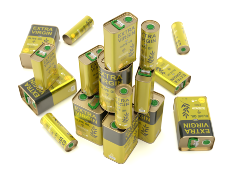 Olive Oil Can Set Model 3D