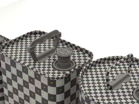 Olive Oil Can Set Model 3D