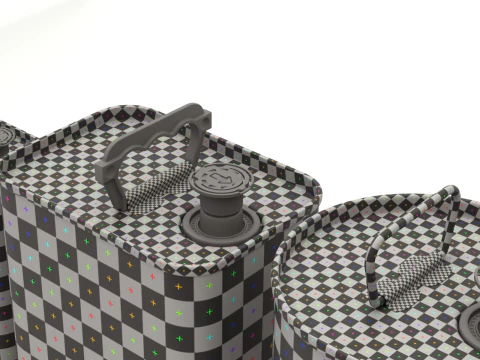 Olive Oil Can Set 3D Model