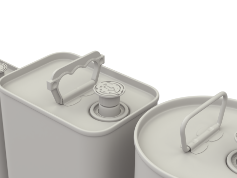 Olive Oil Can Set Model 3D