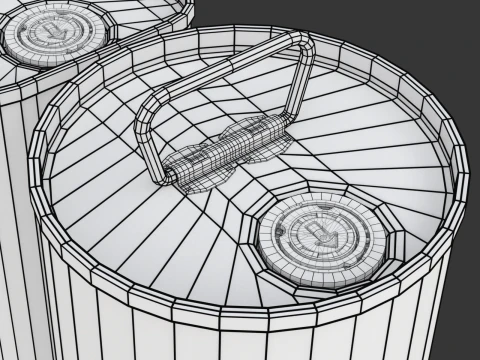 Olive Oil Can Set 3D Model