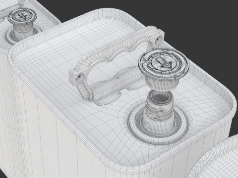 Olive Oil Can Set Model 3D