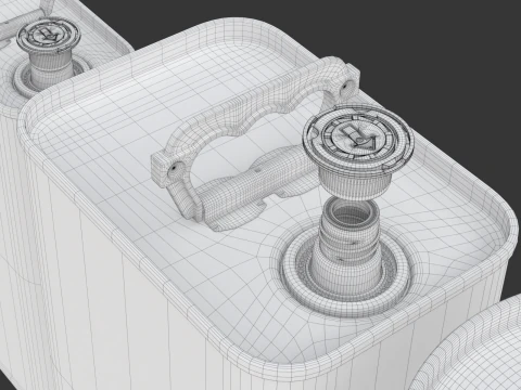 Olive Oil Can Set 3D Model
