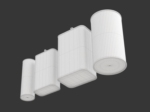 Olive Oil Can Set Model 3D