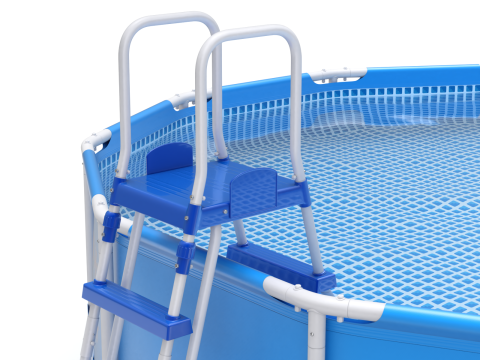 Frame Swimming Pool with Waterpool Stairs 3D Model