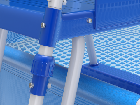 Frame Swimming Pool with Waterpool Stairs 3D Model