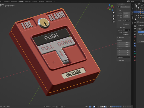 Fire Alarm 3D Model