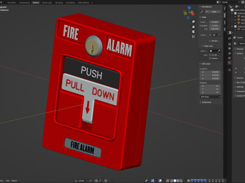 Fire Alarm 3D Model