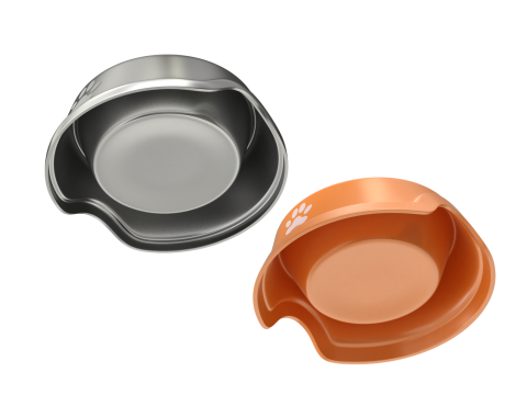 Metal and Plastic Dog Bowl Modèle 3D