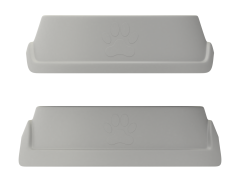 Metal and Plastic Dog Bowl Modèle 3D