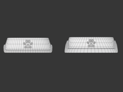 Metal and Plastic Dog Bowl Modèle 3D