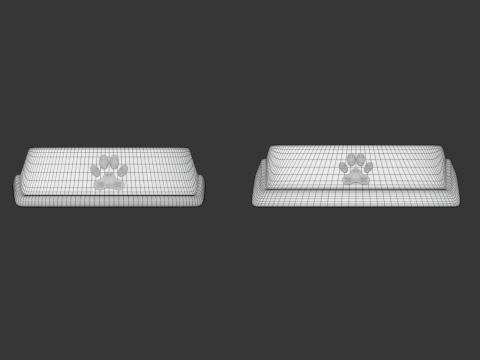 Metal and Plastic Dog Bowl Modèle 3D