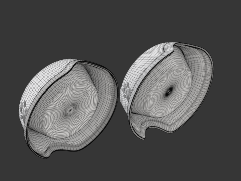Metal and Plastic Dog Bowl Modèle 3D