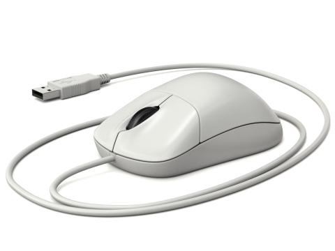 Computer Mouse with USB Plug 3D मॉडल