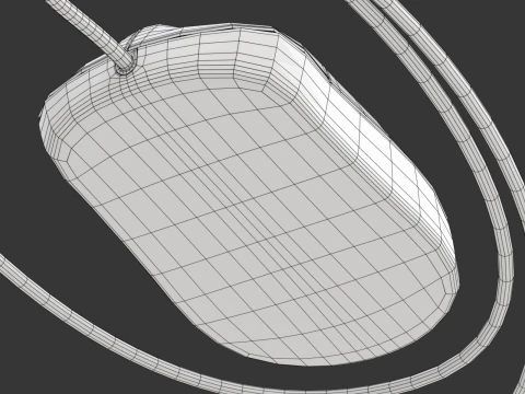 Mouse per computer con presa USB Modello 3D