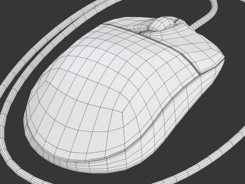 Computer Mouse with USB Plug Modelo 3D