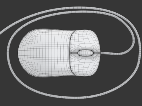 Computer Mouse with USB Plug Modelo 3D