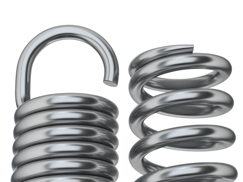 Animated Metal Springs 3D Model in Parts 3DExport