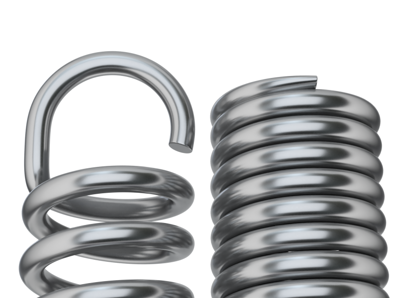 Animated Metal Springs 3D Model in Parts 3DExport