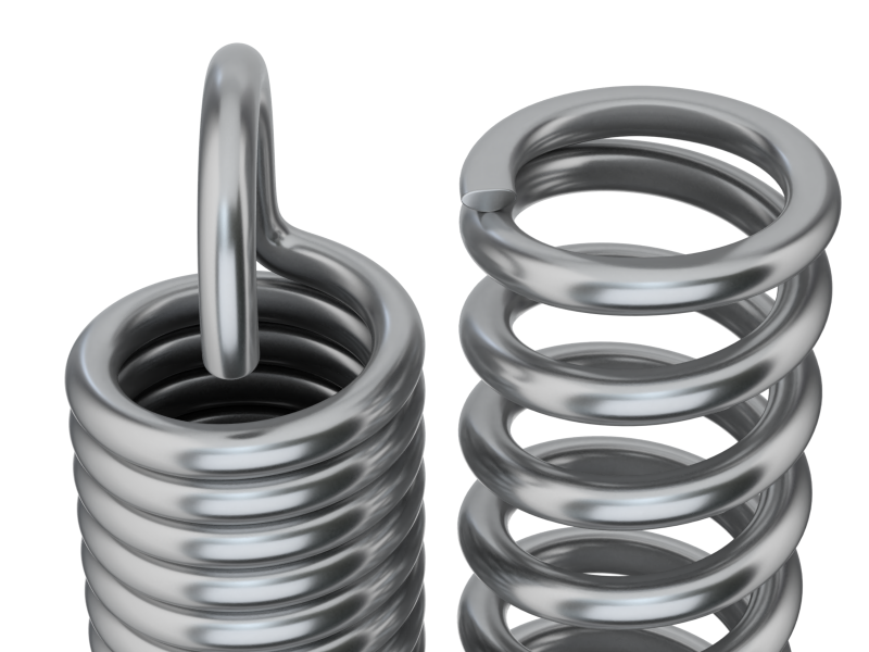 Animated Metal Springs 3D Model in Parts 3DExport