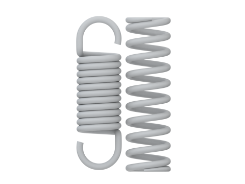 Animated Metal Springs 3D 模型