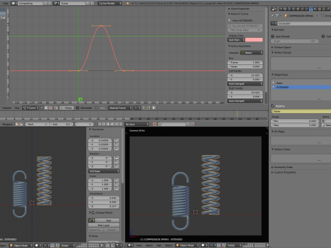 Animated Metal Springs 3D 模型