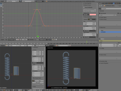 Animated Metal Springs 3D 模型