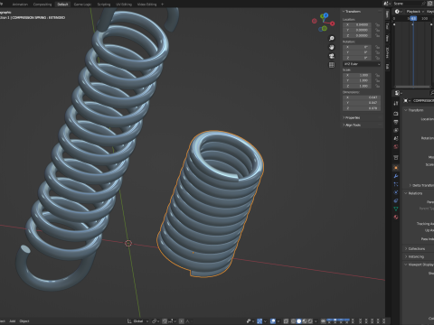 Animated Metal Springs 3D 模型