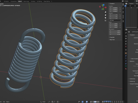 Animated Metal Springs 3D 模型