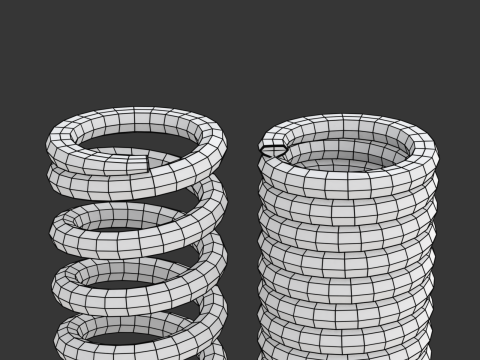 Animated Metal Springs 3D 模型