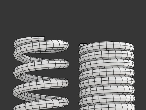 Animated Metal Springs 3D Model