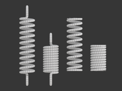 Animated Metal Springs 3D 模型