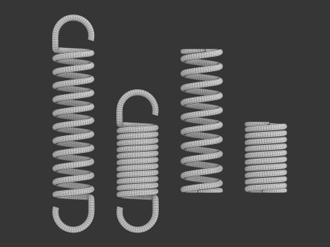 Animated Metal Springs 3D 模型