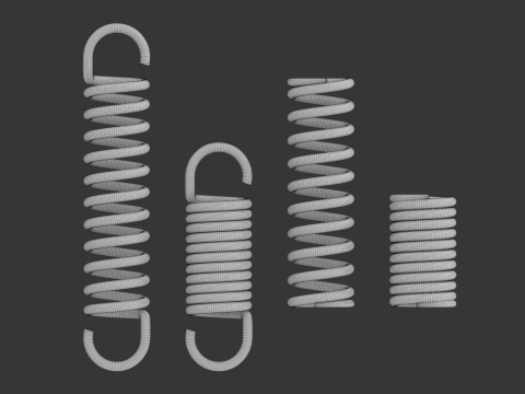 Animated Metal Springs 3D 模型