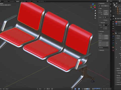 Airport seat Modelo 3D